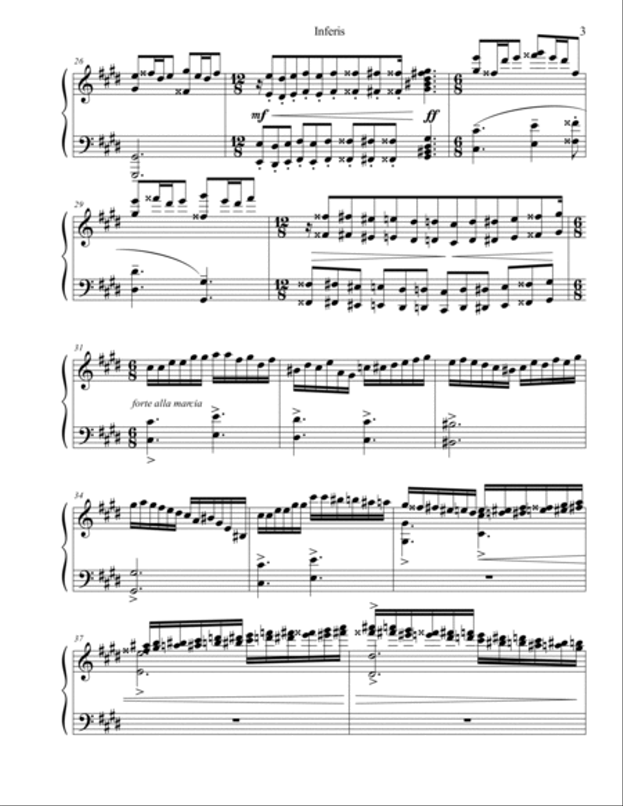 Inferis Piano Solo scores gallery preview page 3
