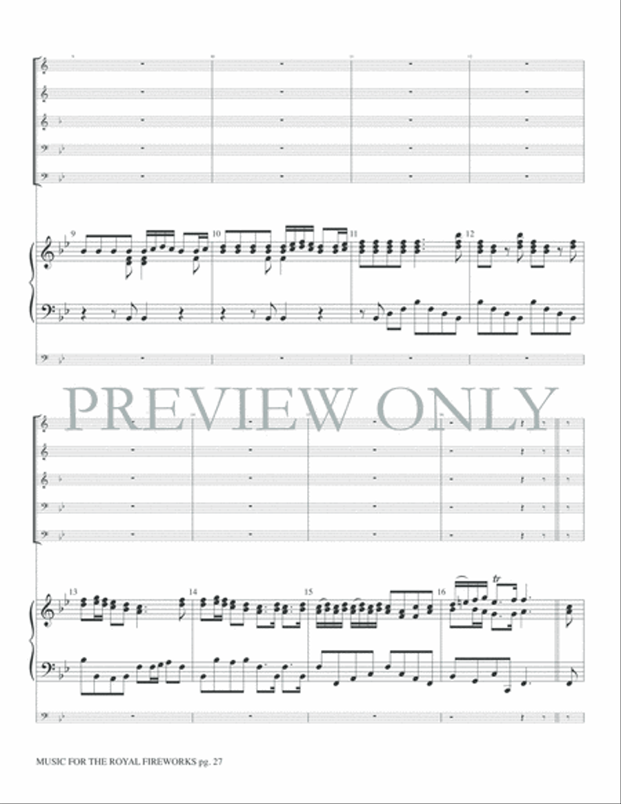 Music for the Royal Fireworks Brass Ensemble scores gallery preview page 29