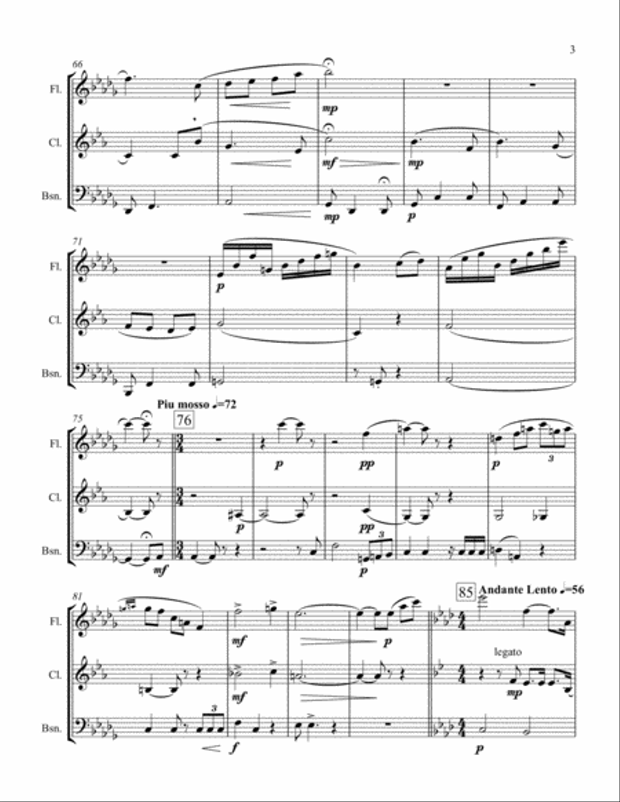 Scenes from La Bohéme for WW Trio Woodwind Trio scores gallery preview page 3