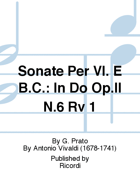 Sonata per Violino e BC in Do Rv 1