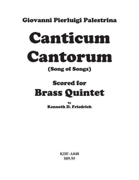 Canticum Cantorum - brass quintet image number null