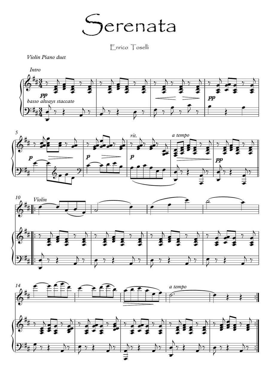 Serenata Violin Piano duet image number null
