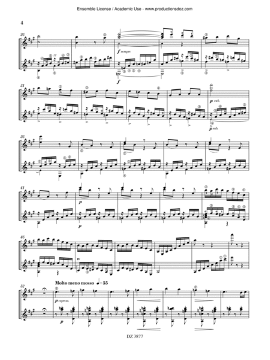 Impromptu, No. 3, op. 34 / Barcarolle, No. 1, op. 26 Classical Guitar scores gallery preview page 4