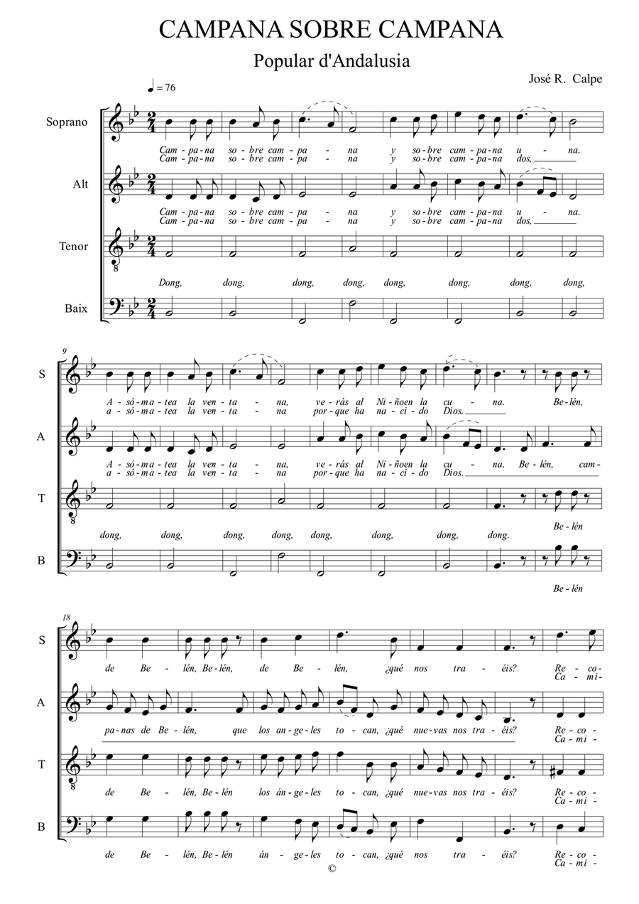 CAMPANA SOBRE CAMPANA CAMPANA SOBRE CAMPANA 4-Part scores gallery preview page 1