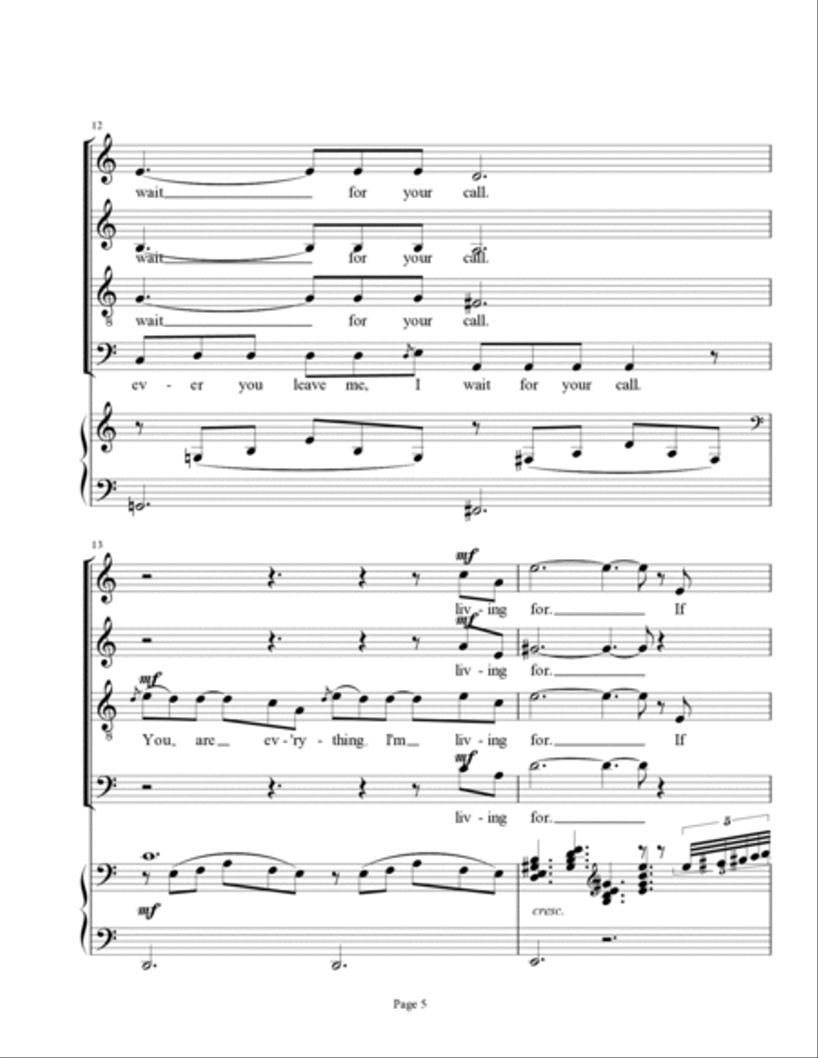 We Go Down Together We Go Down Together 4-Part scores gallery preview page 5