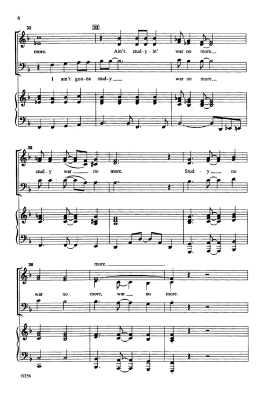 Down by the Riverside Choir scores gallery preview page 5