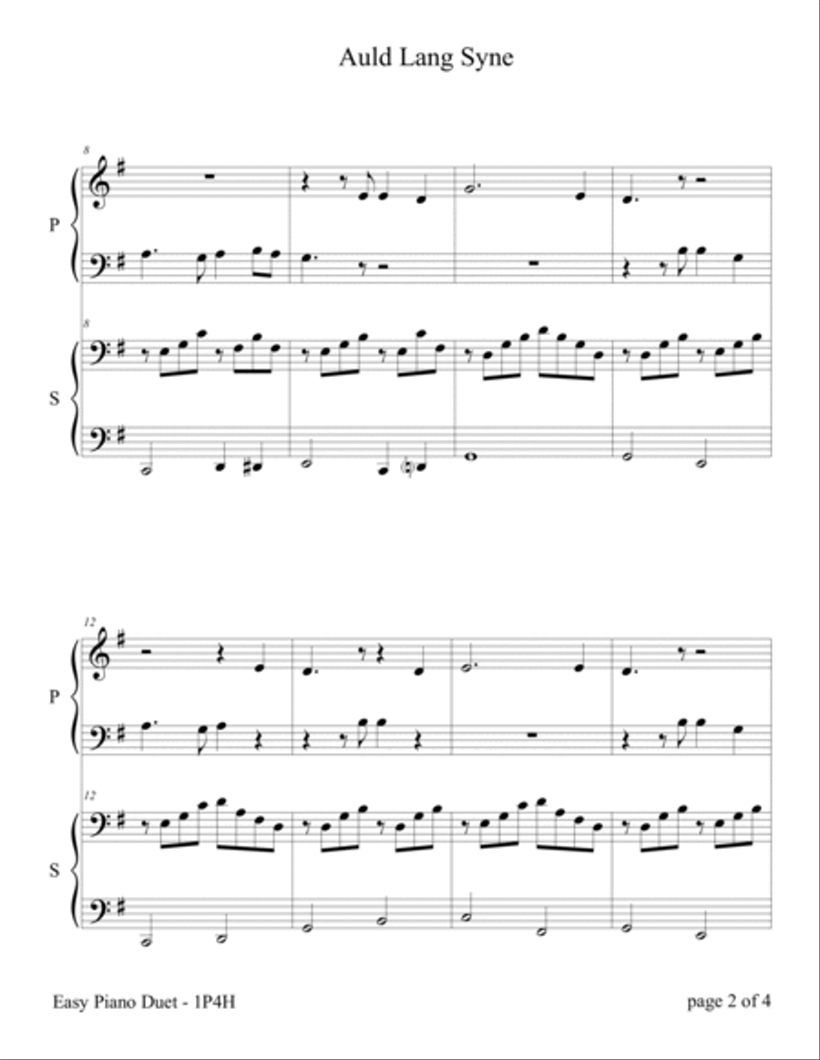 Holiday Classics (A Collection of 11 Mixed-Level, 1 Piano, 4-Hands Duets) 1 Piano, 4-Hands scores gallery preview page 5