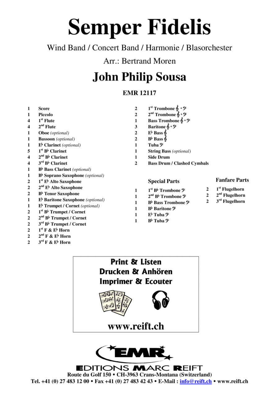 Semper Fidelis Concert Band scores gallery preview page 1