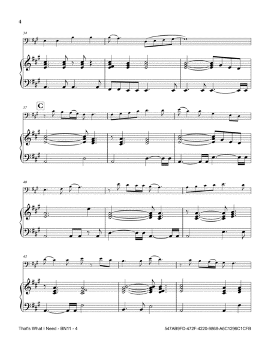 That's What I Need Bassoon scores gallery preview page 4
