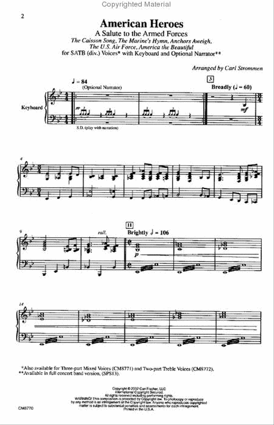 American Heroes Choir scores gallery preview page 2