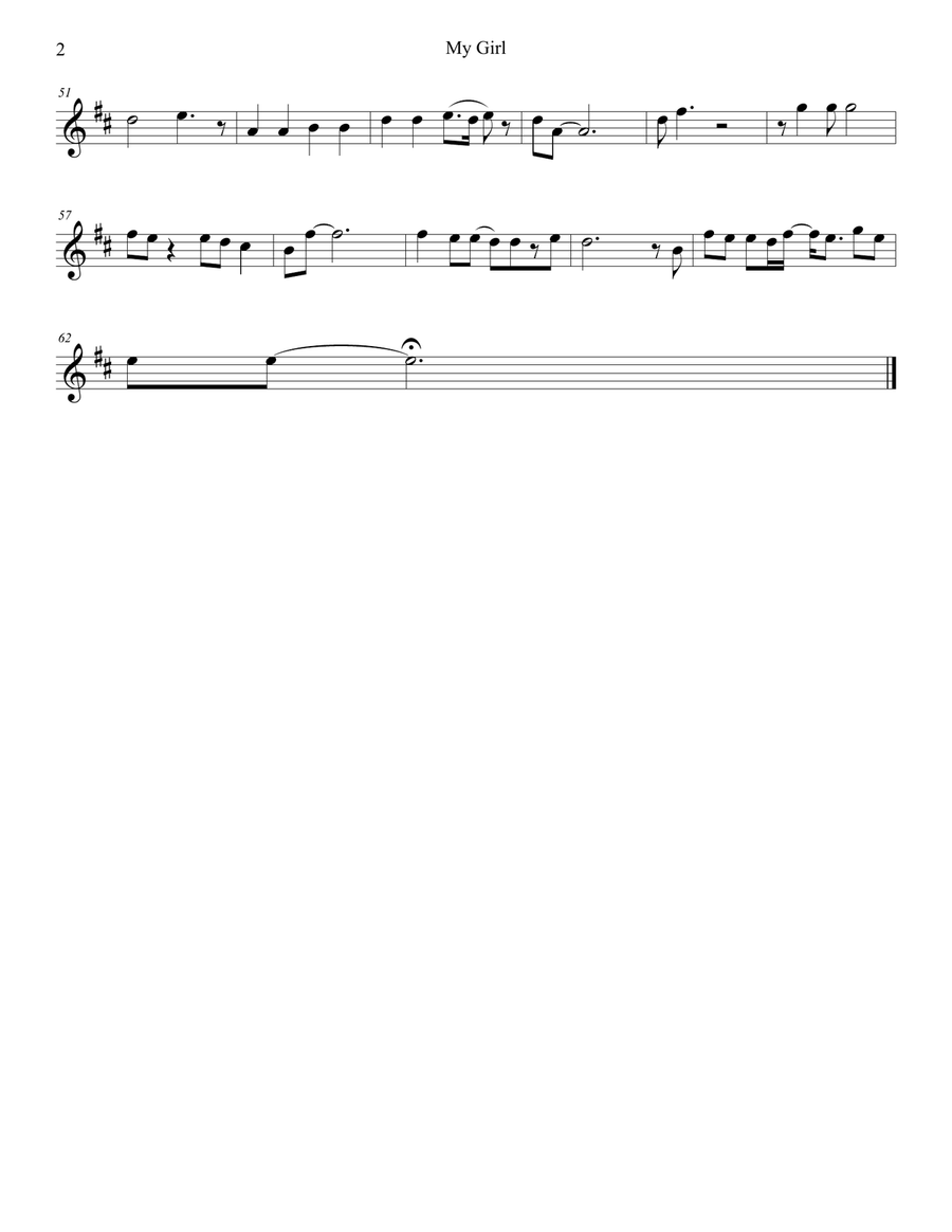 My Girl Woodwind Duet scores gallery preview page 6