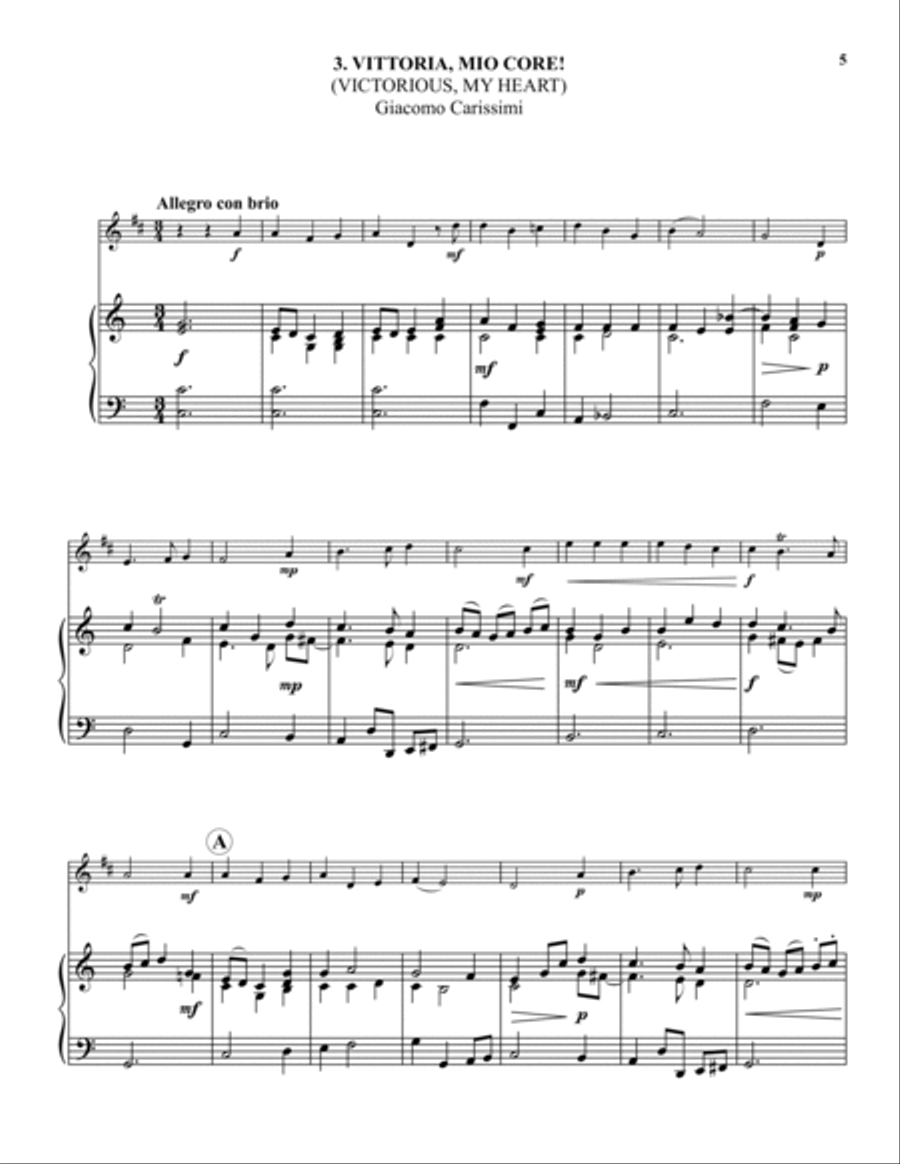 Three Italian Songs Trumpet Solo scores gallery preview page 5