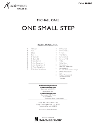 Book cover for One Small Step - Conductor Score (Full Score)