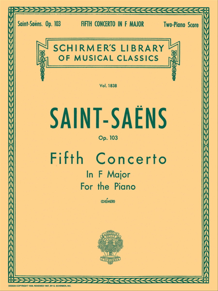 Concerto No. 5 in F, Op. 103 Piano scores gallery preview page 1