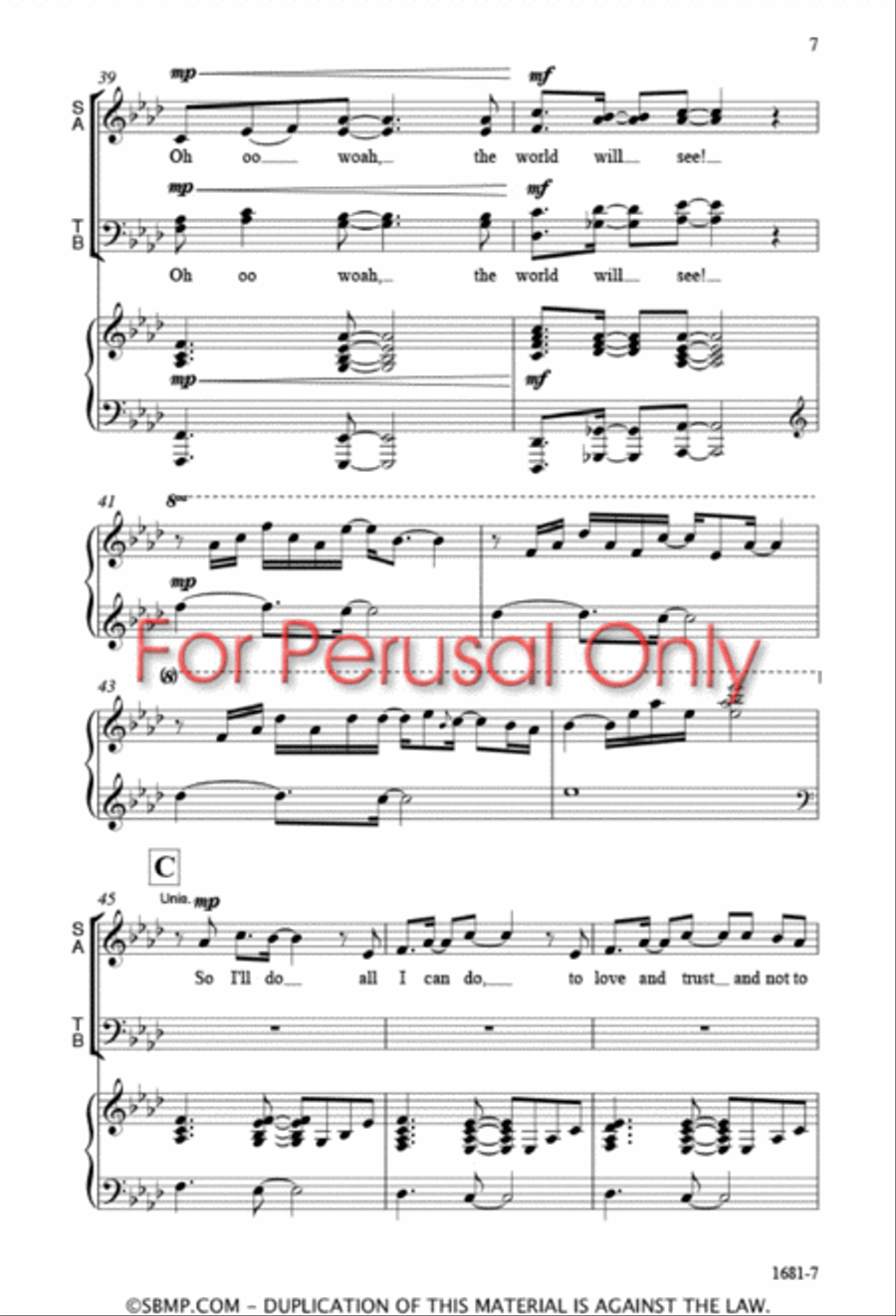 The World Will See - SATB 4-Part scores gallery preview page 7