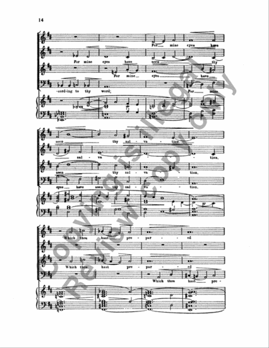 Magnificat & Nunc Dimittis in D 4-Part scores gallery preview page 29