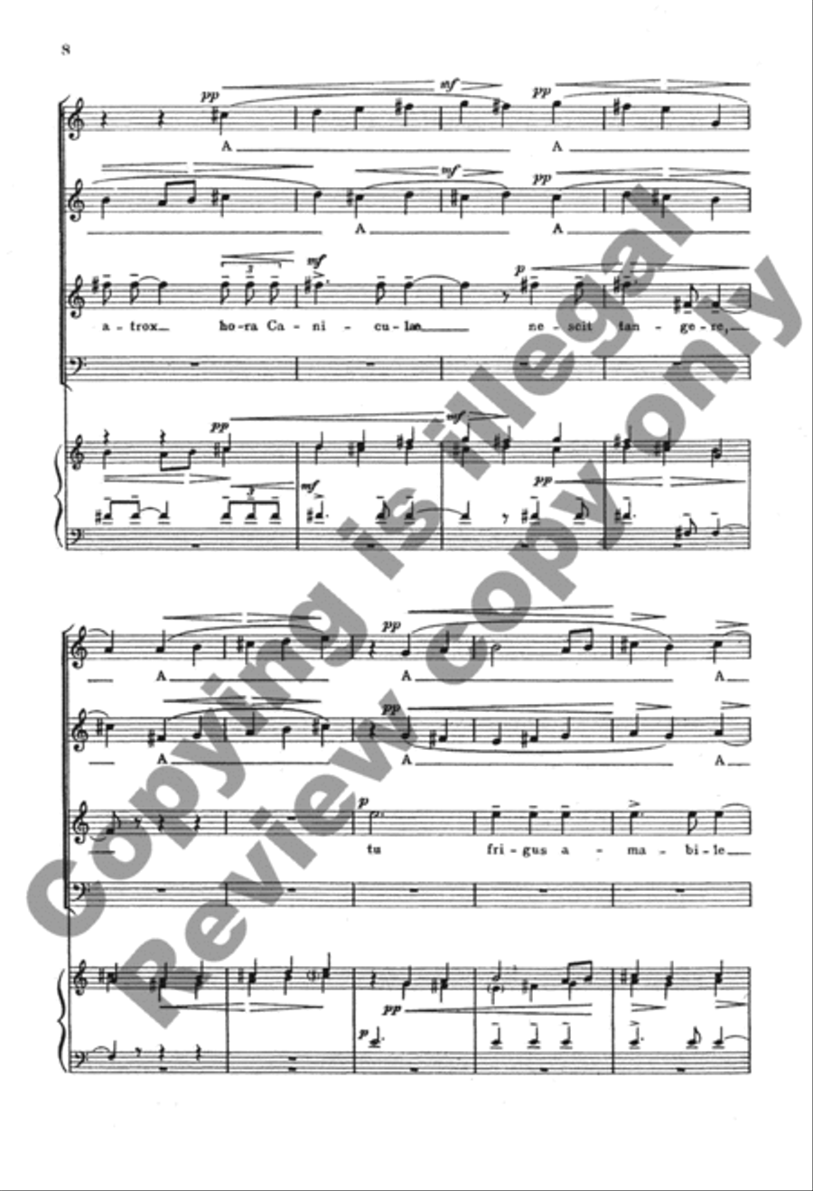 O fons Bandusiae, splendidior vitro SSATBB scores gallery preview page 7