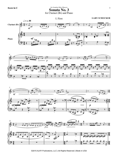 Sonata No. 3 for Clarinet and Piano