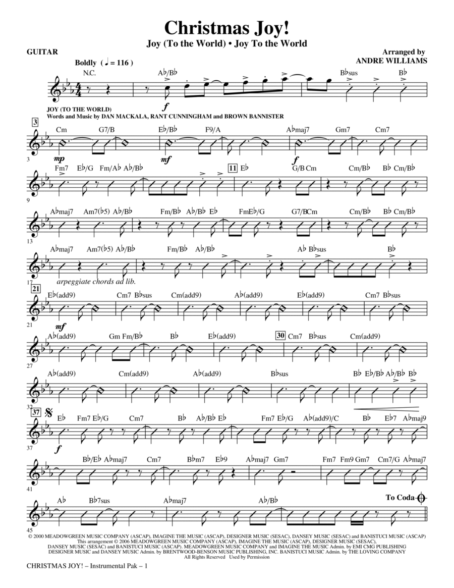 Christmas Joy! - Guitar Choir scores gallery preview page 1
