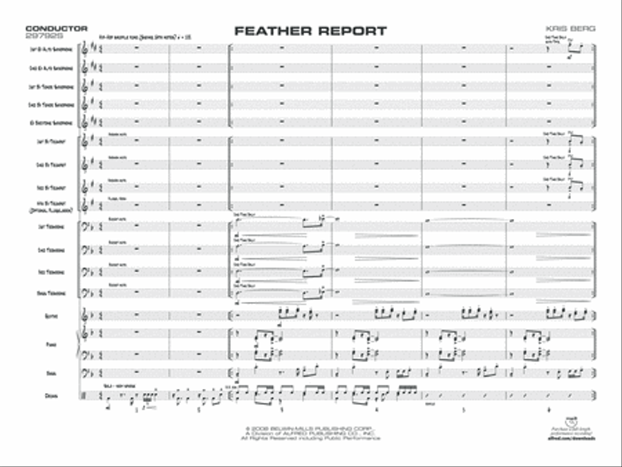 Feather Report: Score Feather Report: Score Jazz Ensemble scores gallery preview page 3