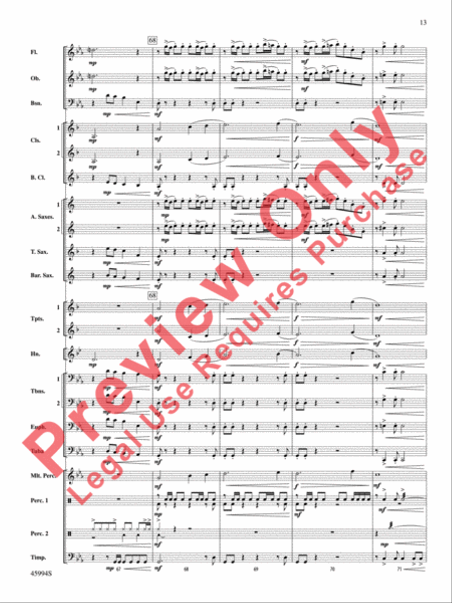 Shadows Unseen Concert Band scores gallery preview page 14