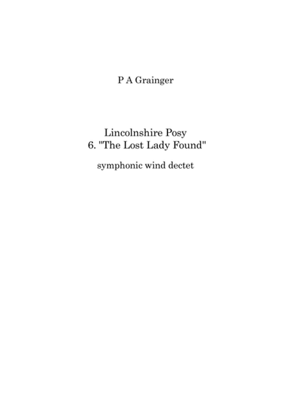 Grainger: "Lincolnshire Posy" No.6 "The Lost Lady Found" - symphonic winds image number null