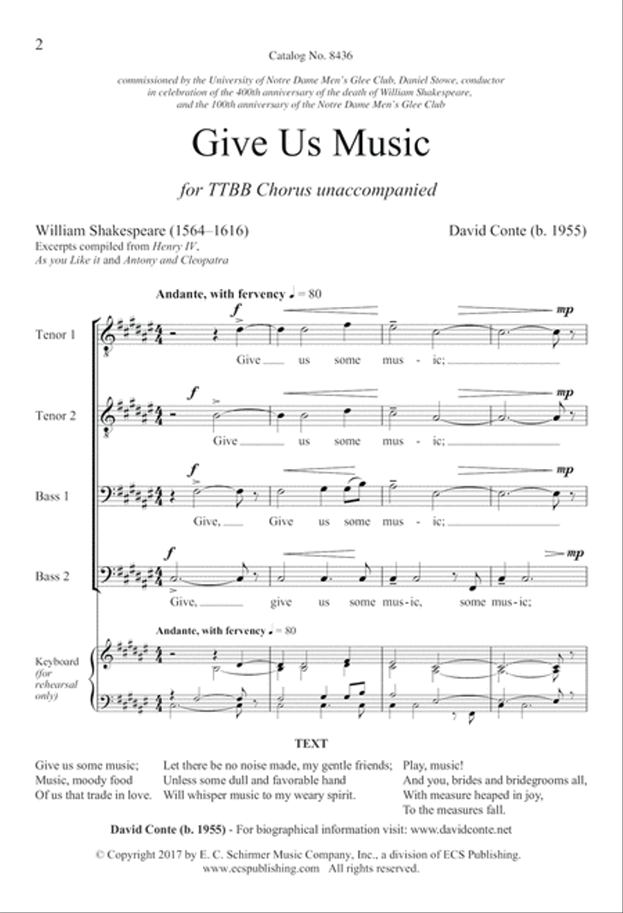 Give Us Music TTBB scores gallery preview page 2