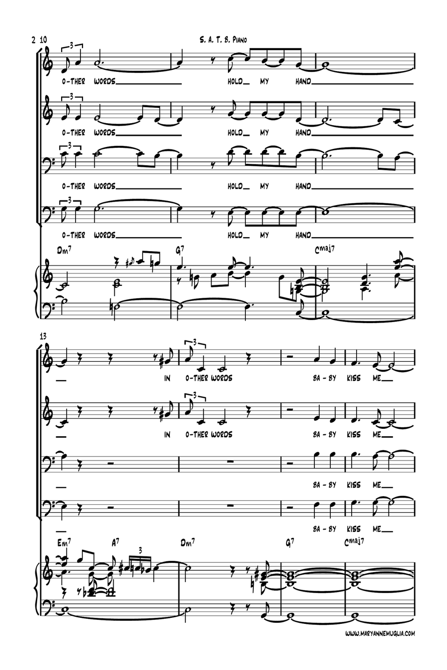 Fly Me To The Moon (in Other Words) 4-Part scores gallery preview page 2