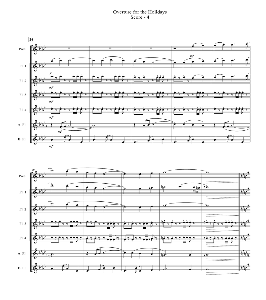 Overture for the Holidays (for Flute Choir) image number null