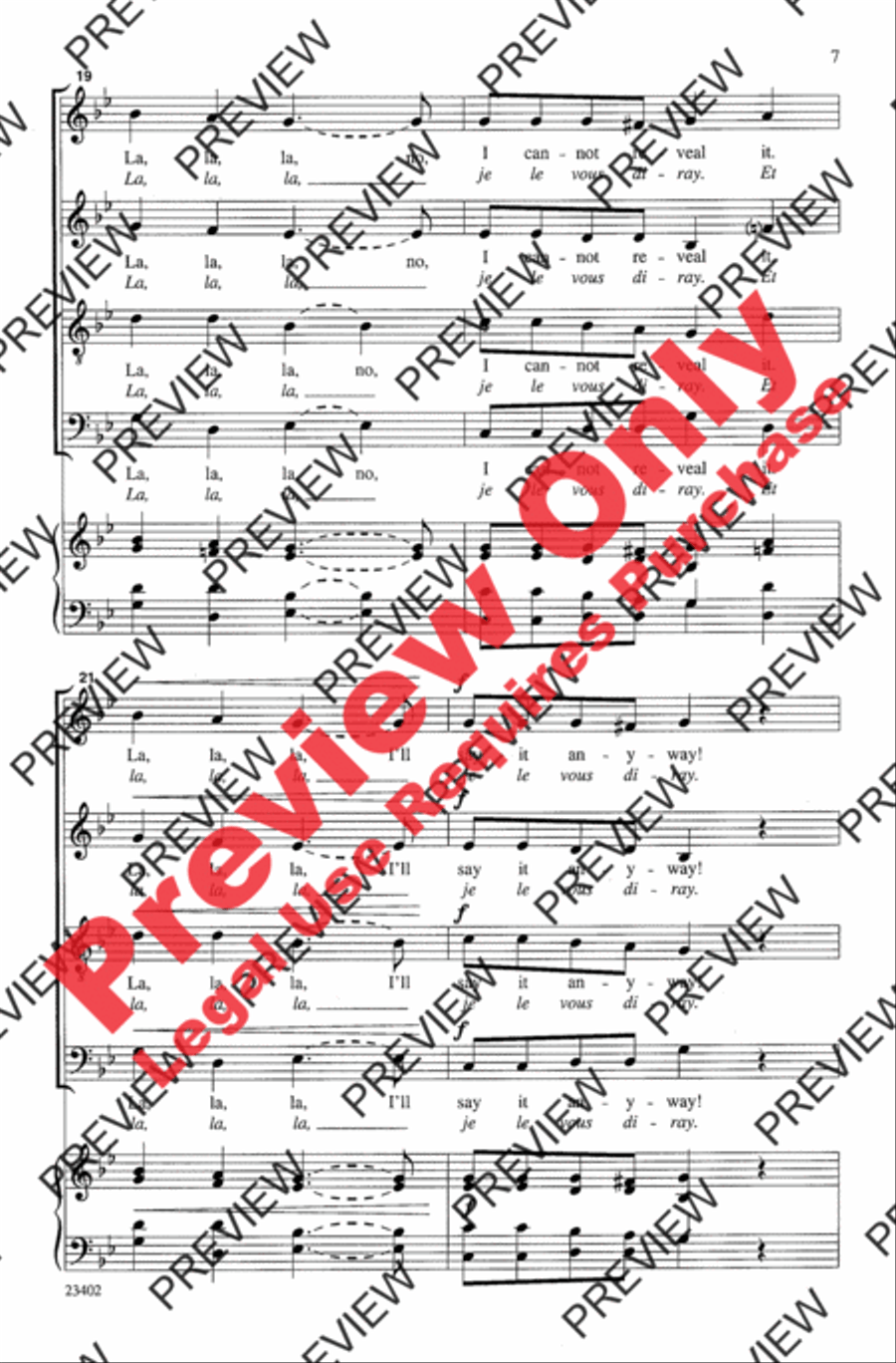 Je le Vous Diray 4-Part scores gallery preview page 7