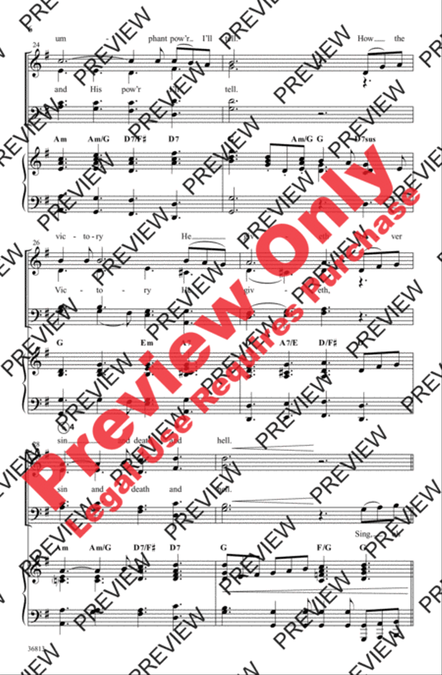 I Will Sing of My Redeemer 4-Part scores gallery preview page 6