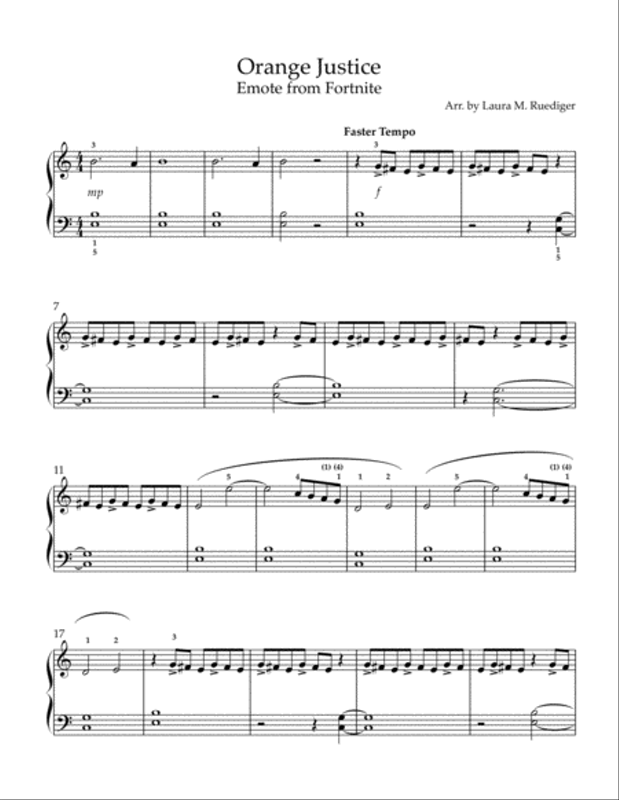 Fortnite Easy Piano scores gallery preview page 2