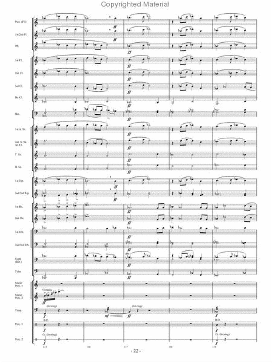 Beyond the Breaking Tides Concert Band scores gallery preview page 21