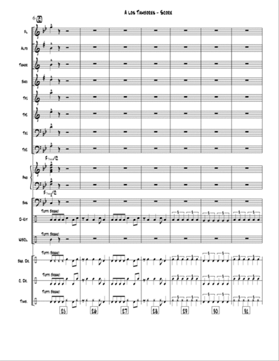 A los Tambores Jazz Ensemble scores gallery preview page 6