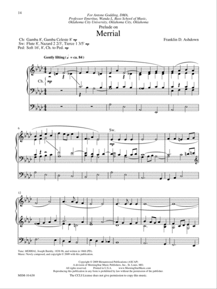 Three Hymns for the Evening (Organ Solo) Organ scores gallery preview page 5