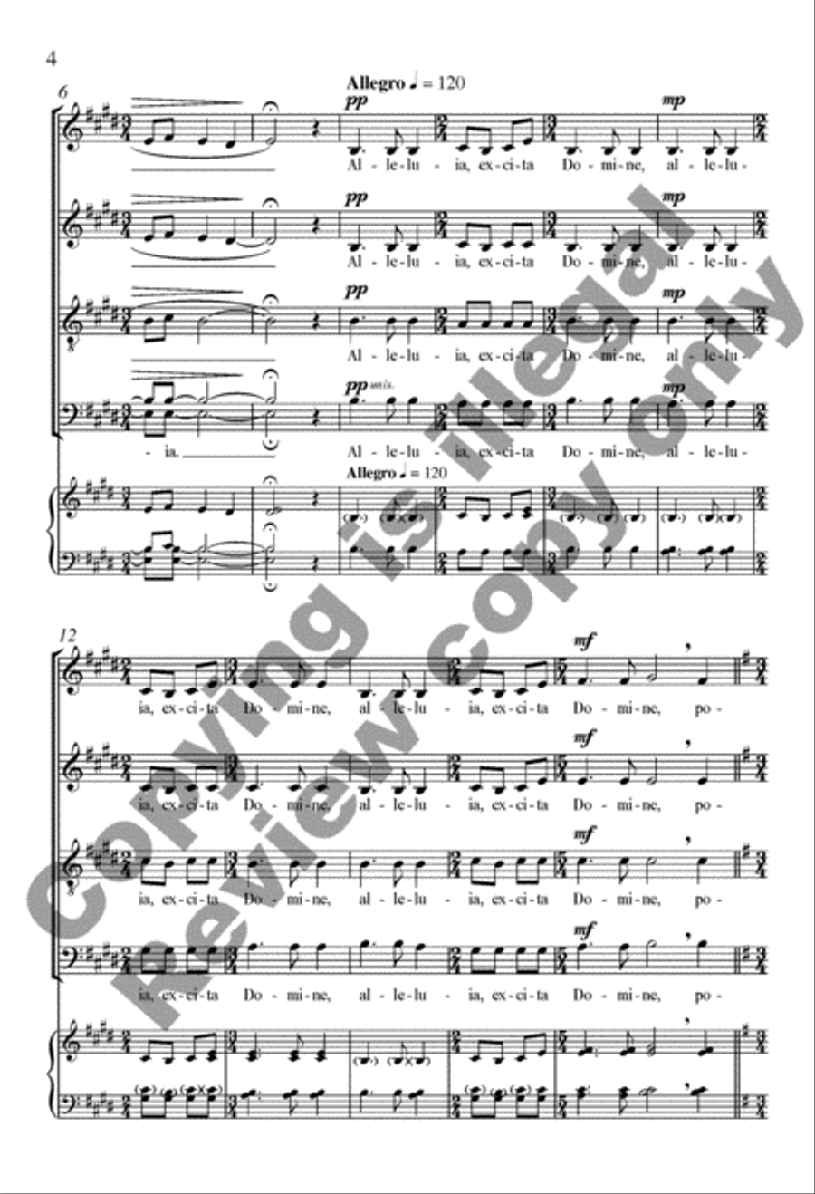 Alleluia, excita Alleluia, excita 4-Part scores gallery preview page 4