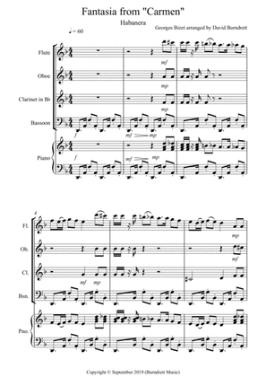 Habanera (Fantasia from Carmen) for Wind Quartet