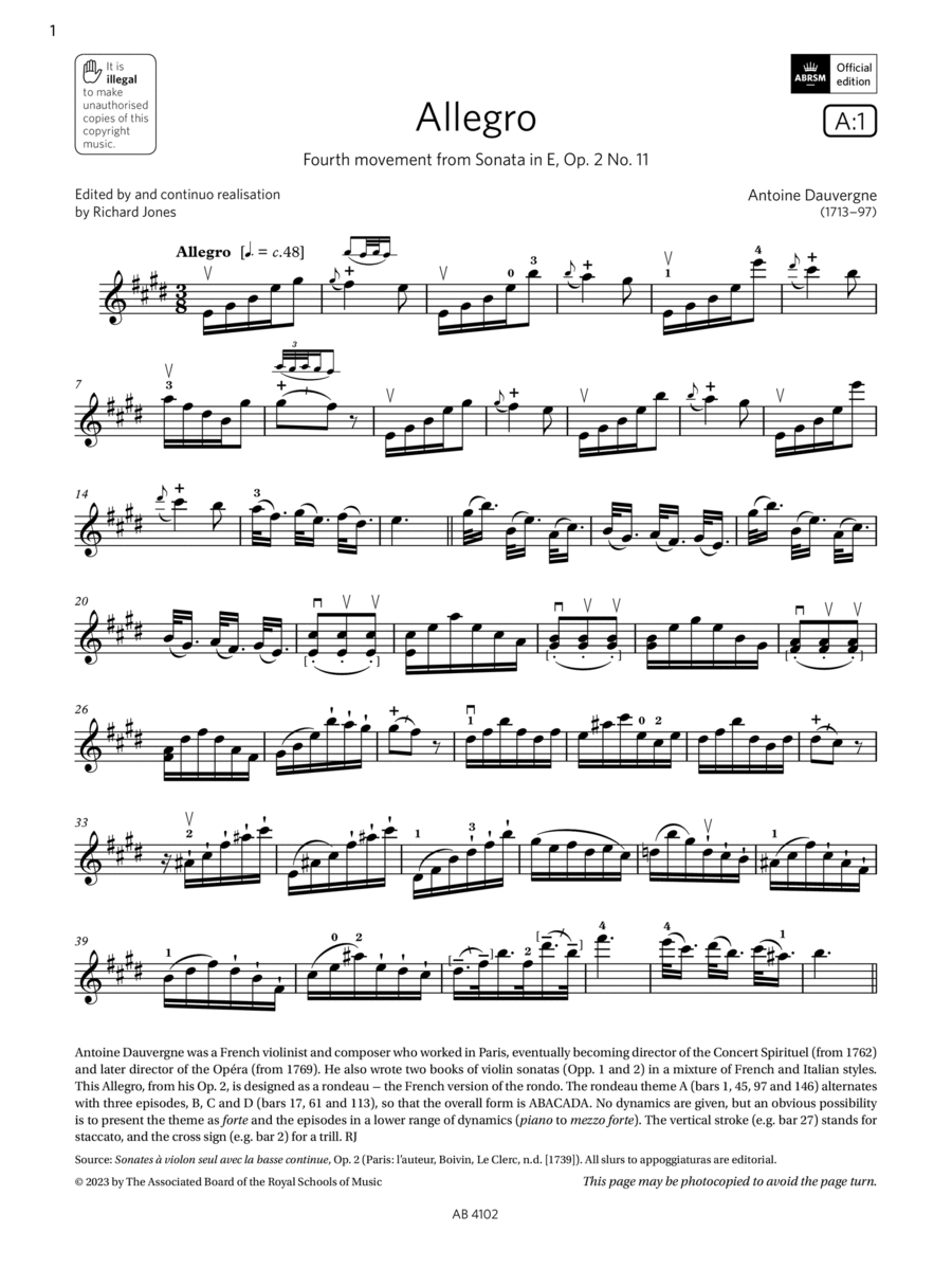 Abrsm violin best sale