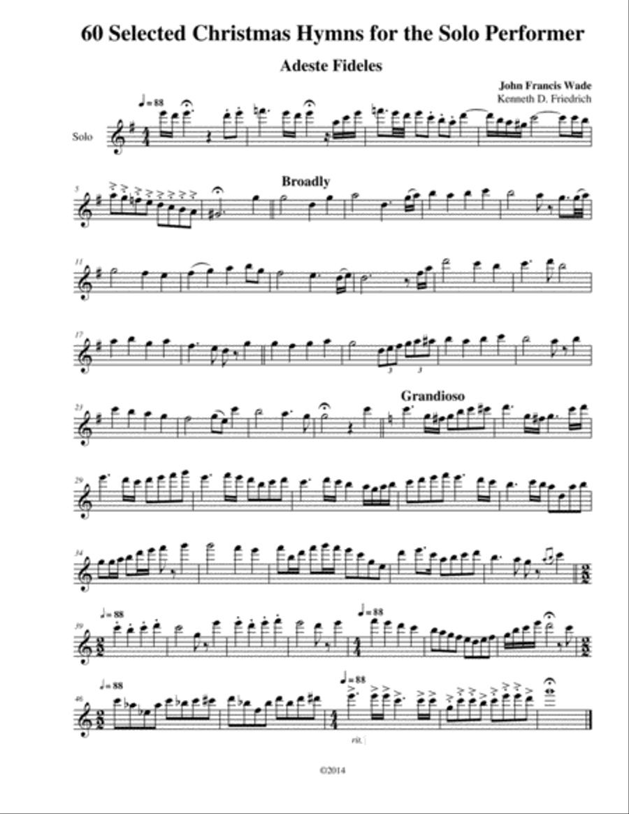 60 Christmas Hymns for the Solo Performer Flute Solo scores gallery preview page 3