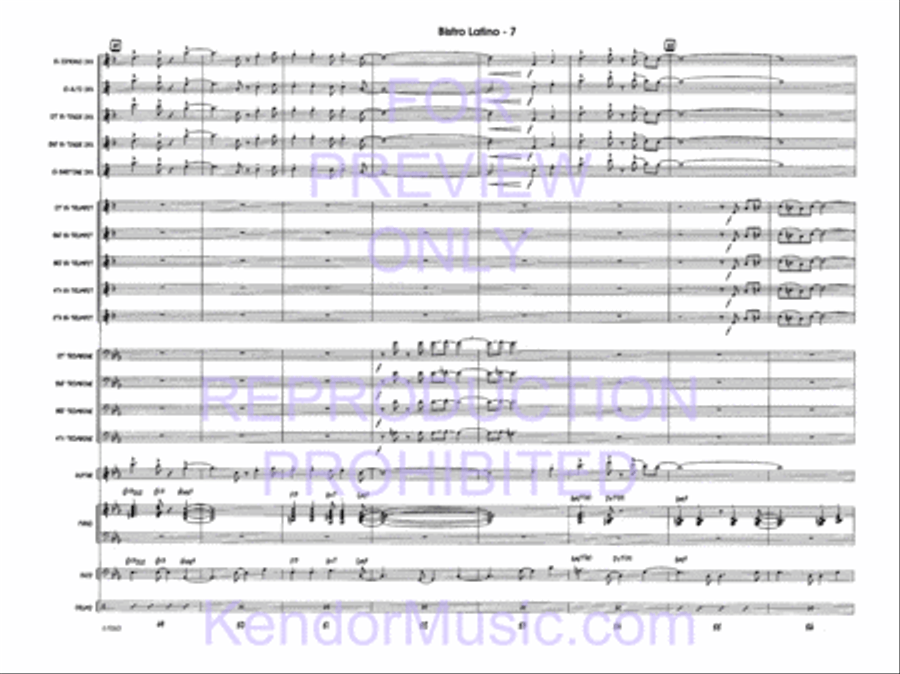 Bistro Latino Jazz Ensemble scores gallery preview page 9