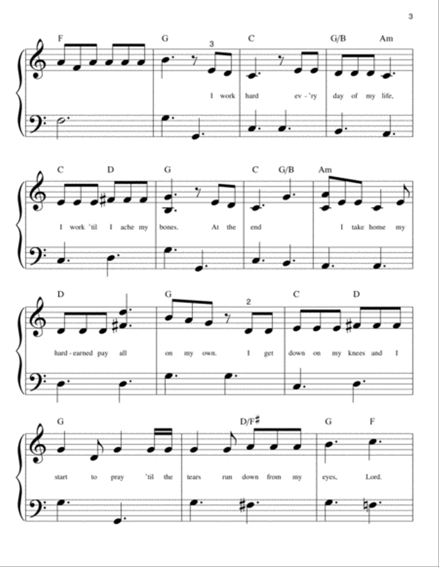 Somebody To Love Easy Piano scores gallery preview page 3