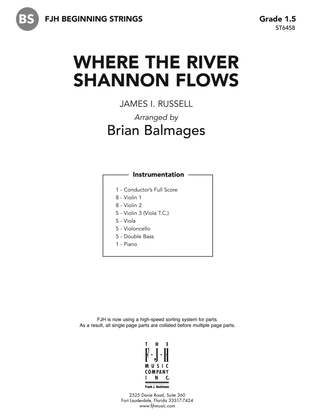 Where the River Shannon Flows: Score