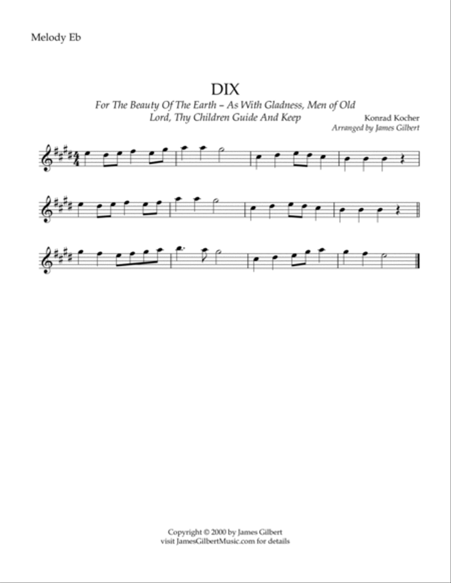 DIX (For The Beauty Of The Earth) Small Ensemble scores gallery preview page 5