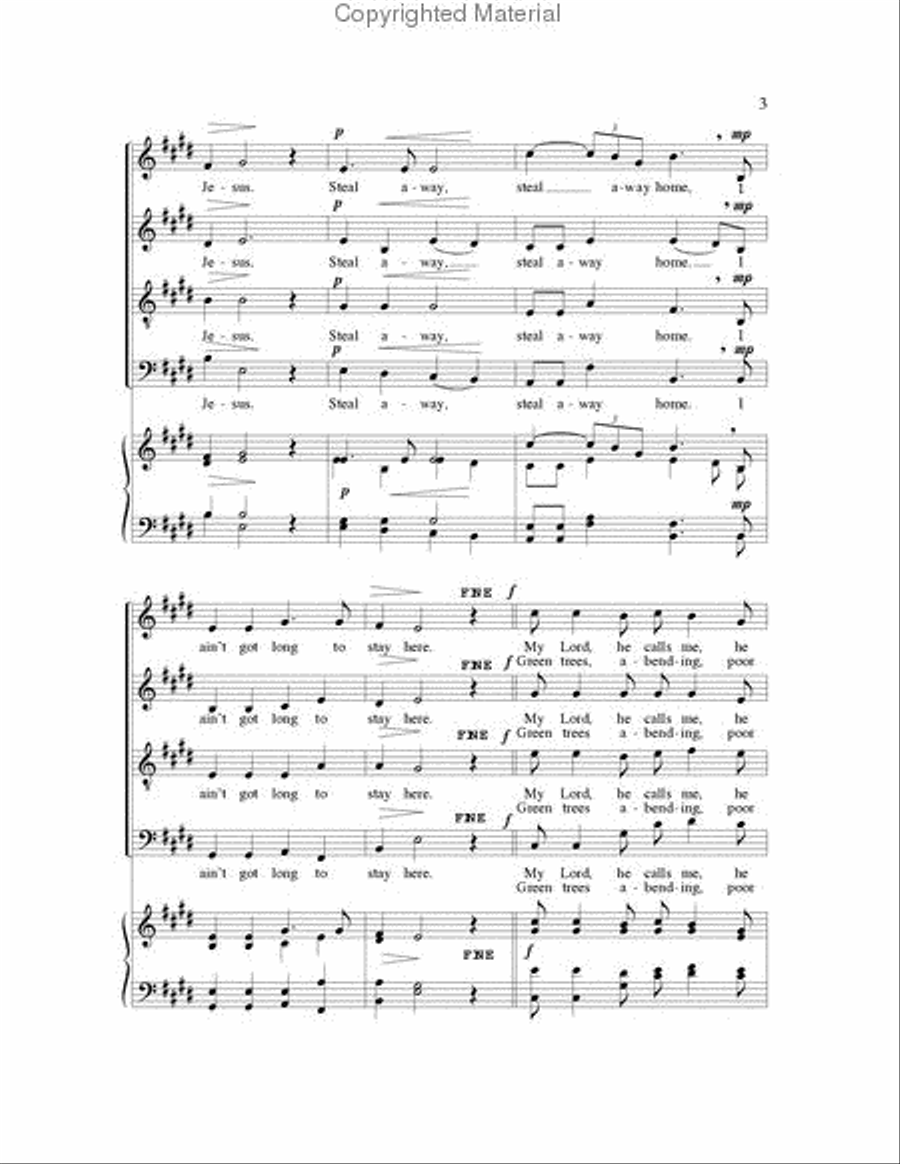 Two Spirituals Two Spirituals 4-Part scores gallery preview page 3