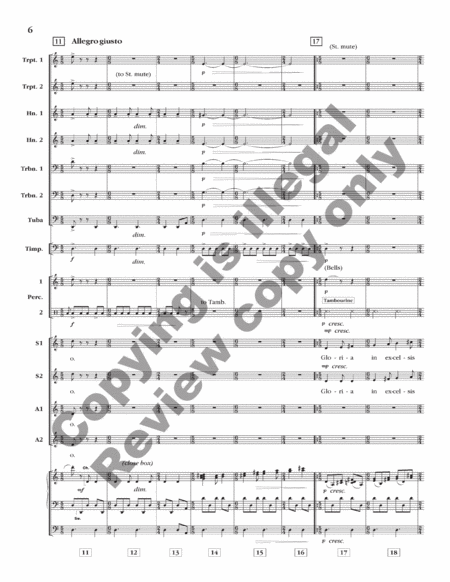 Gloria (SSAA Brass Ensemble Score & Parts)