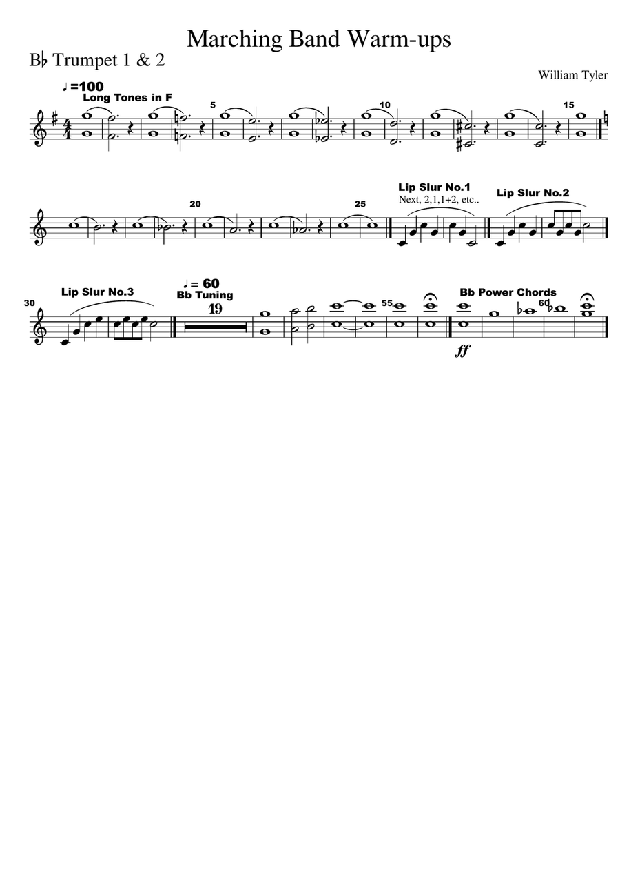 Marching Band Warm-ups Marching Band scores gallery preview page 3