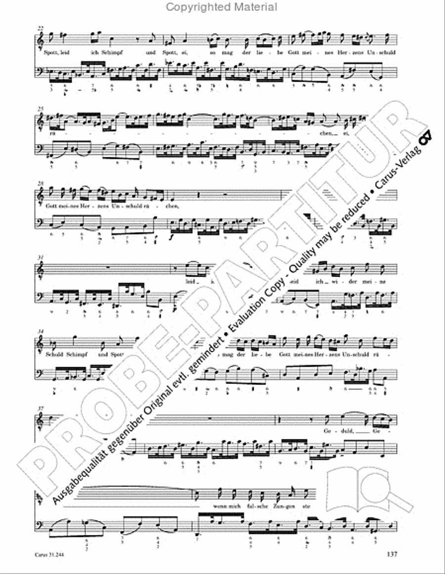 St. Matthew Passion (Matthaus-Passion) 4-Part scores gallery preview page 139