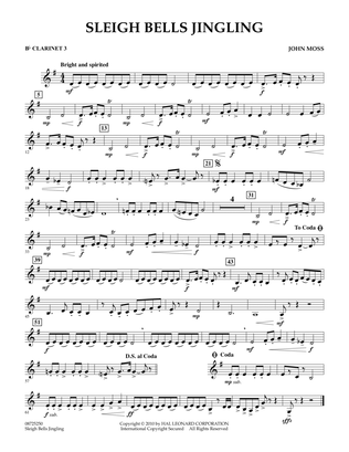 Sleigh Bells Jingling - Bb Clarinet 3