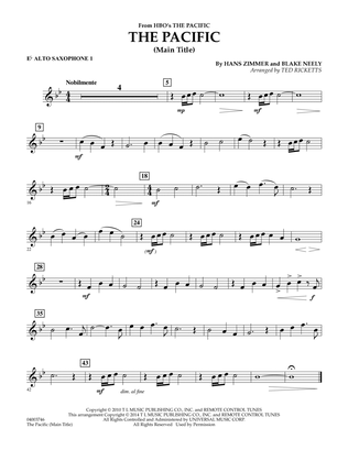 The Pacific (Main Title) - Eb Alto Saxophone 1