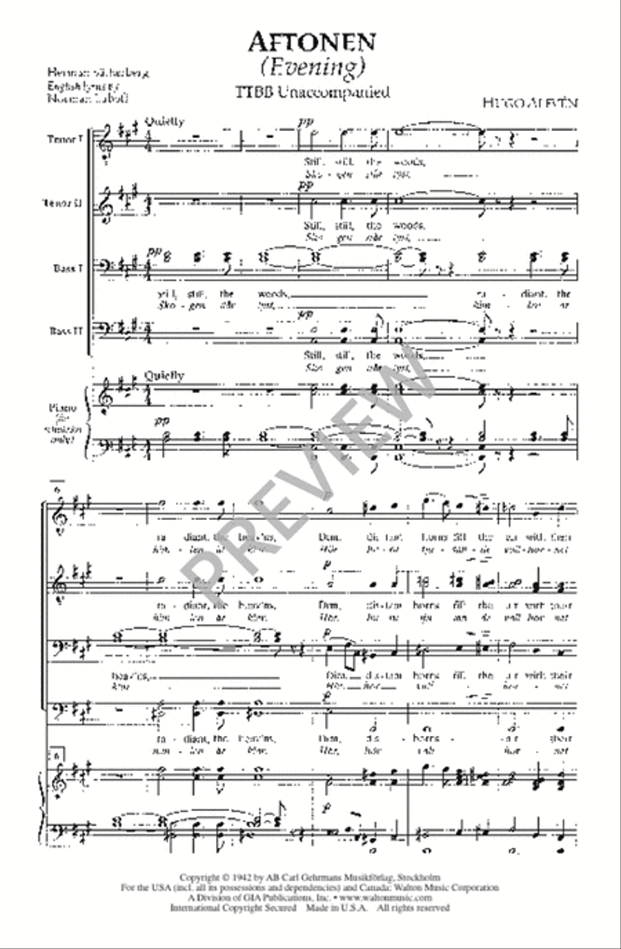Aftonen - TTBB divisi TTBB scores gallery preview page 4